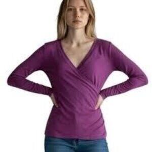 Cabi #70 Suplice Long Sleeve V neck Top Medium